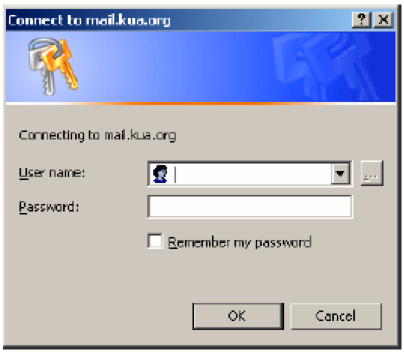 When the login screen pops up, enter your Domain username, password. DO NOT check Remember my password.